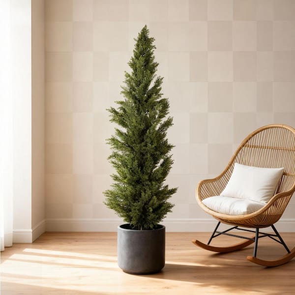 6 ft. Artificial Cypress Tree in Pot (1-Piece/Set)