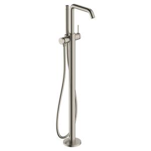 Tecturis S 1-Handle Freestanding Tub Faucet in Brushed Nickel Valve Not Included