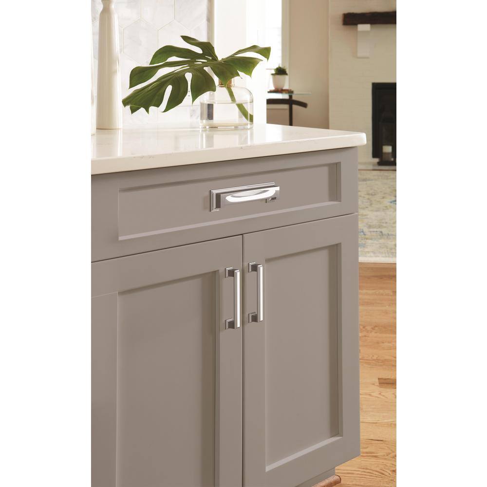 Polished Chrome Traditional Bar Cabinet Pull with Mounting Hardware