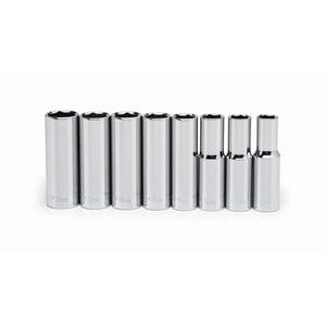 thumbnail image 2 of Powerbuilt 10-Piece 1/4 Inch Drive Metric 6-Point Deep Socket Set, 640538 2 of 6