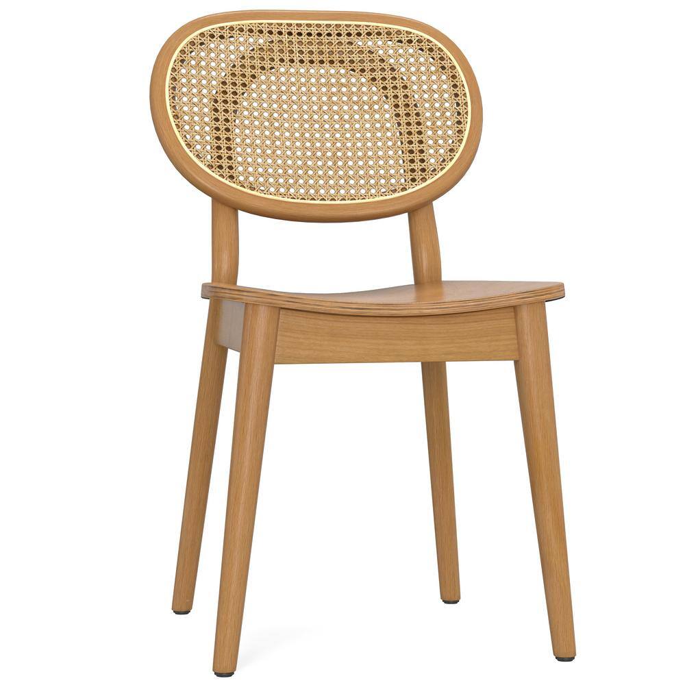 Rachel Natural Rattan and Beech Wood Side Chair Set