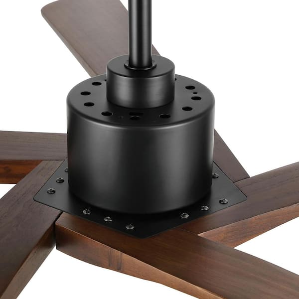 MLiAN 72 inch 5 Blades Indoor Black and Walnut Ceiling Fan