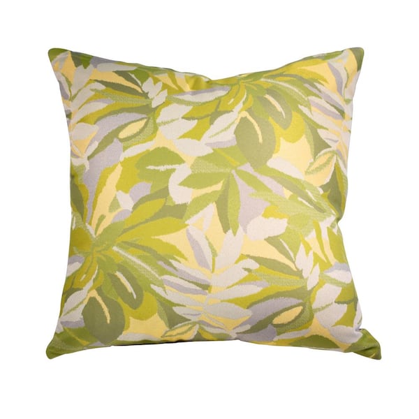 Astella Dewey Green Square Accent Lounge Throw Pillow