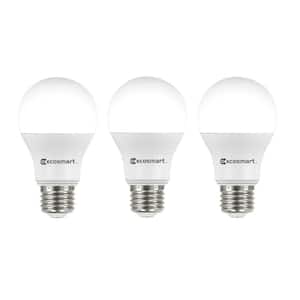 60-Watt Equivalent A19 Non-Dimmable LED Light Bulb Soft White (3-Pack)