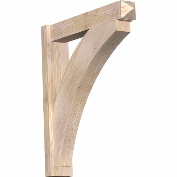 Ekena Millwork 6 in. x 32 in. x 28 in. Douglas Fir Thorton Arts and Crafts Smooth Outlooker