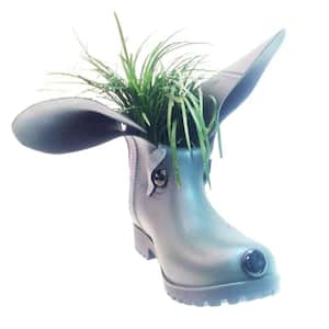 11 in. Charlie the Boot Buddies Dog Sculpture and Planter Home and Garden Loyal Companion Figurine