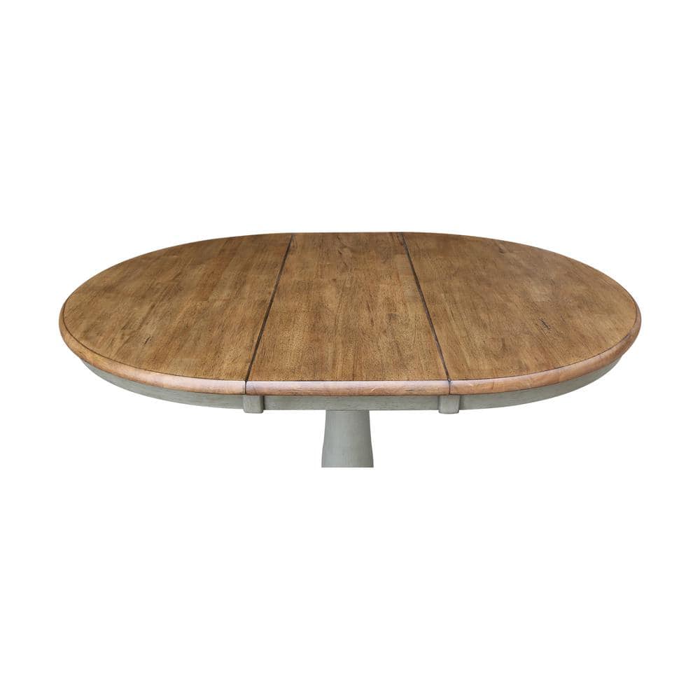 Hickory & Stone 36"-48" Extendable Oval Dining Set with 4 Chairs