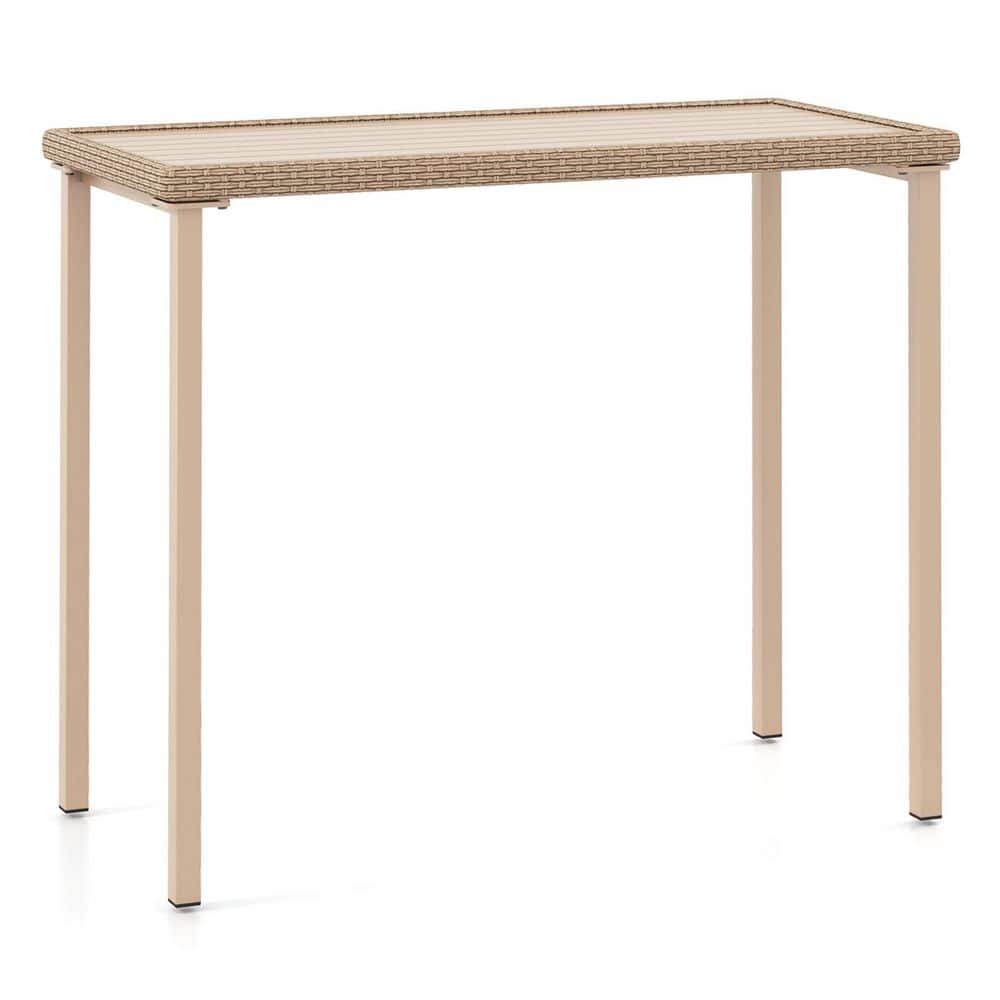 Outdoor Patio Bar Table Heavy Duty Rectangle Metal Frame price history on PriceWatchPro