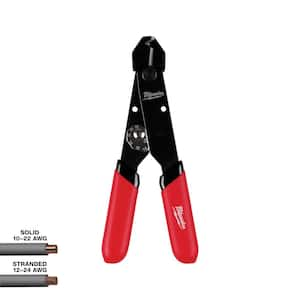 12-24 AWG Adjustable Compact Wire Stripper / Cutter with Dipped Grip