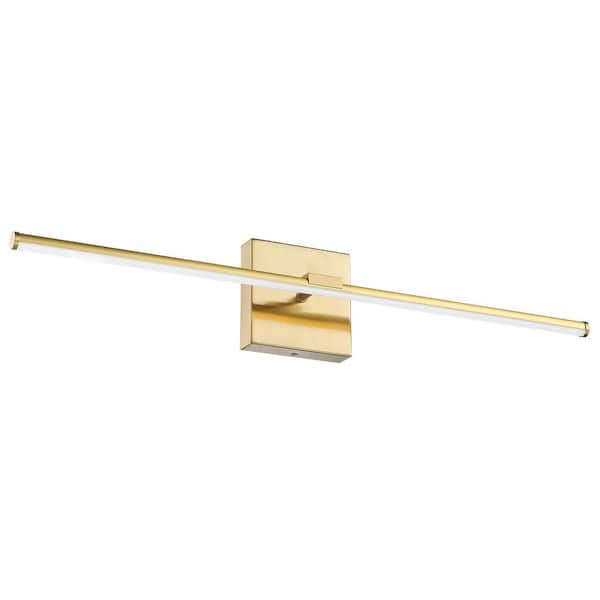 pasentel 25.75 in. 1-Light Gold LED Bathroom Vanity Light Bar BD013-LED ...