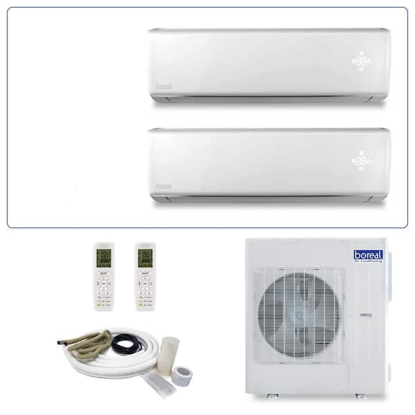 21 SEER 36,000 BTU 3 Ton Dual-Zone Ductless Mini Split Air Conditioner with Heat Pump-230-Volt/60 hz.