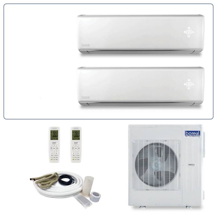 21 SEER 36,000 BTU 3 Ton Dual-Zone Ductless Mini Split Air Conditioner with Heat Pump-230-Volt/60 hz.