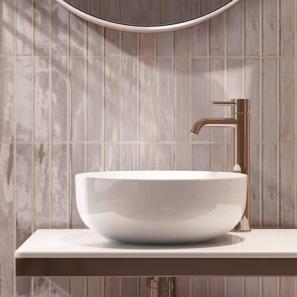 MSI Camden Blush Glossy Blush Ceramic Subway Tile 2 in. x 10