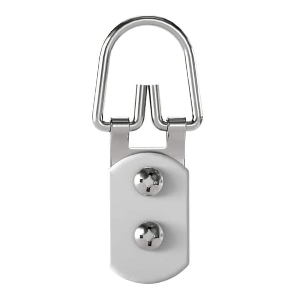 Large ReadyScrew 2-Hole Zinc-Plated Steel D-Ring Hangers (2-Pack)
