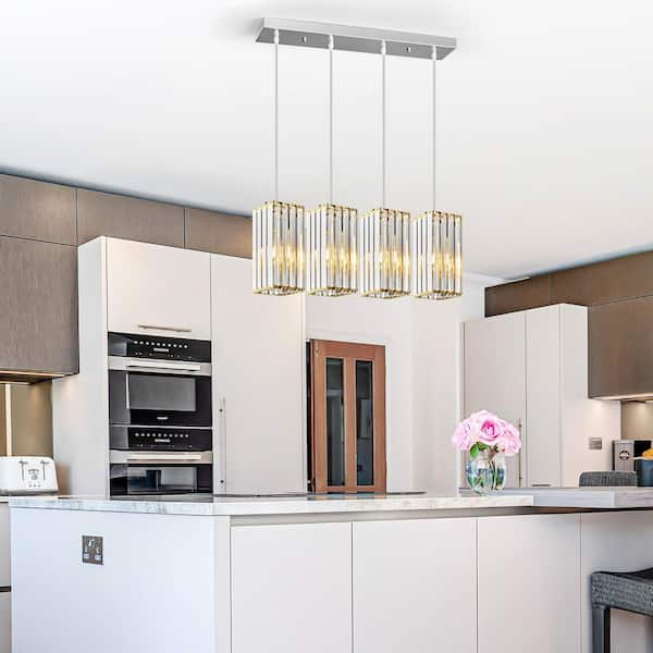 ZHLWIN Home Lighting 40-Watt 4-Lights Chrome Mini Crystal