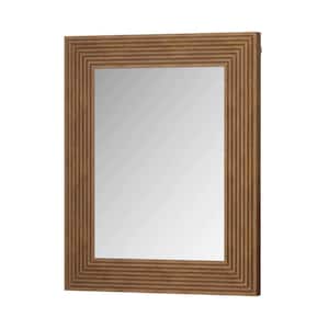 31.50 in. W x 39.37 in. H Rectangle Decorative Orange Wall Hanging Mirror