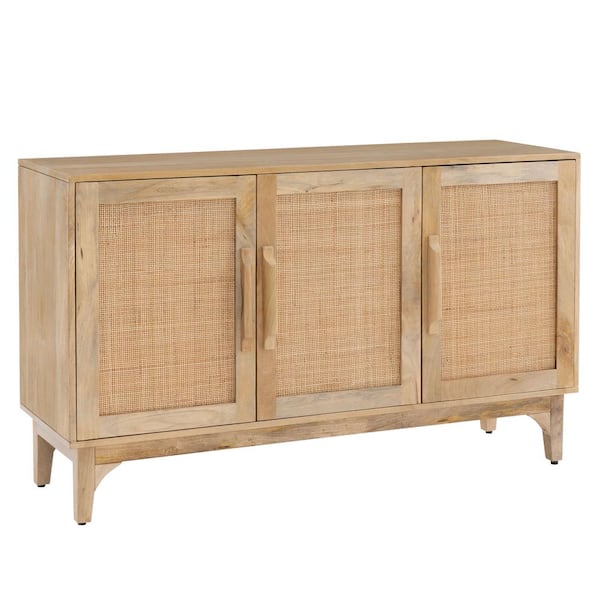 Casper Natural 31 in. H 3 Door Storage Cabinet