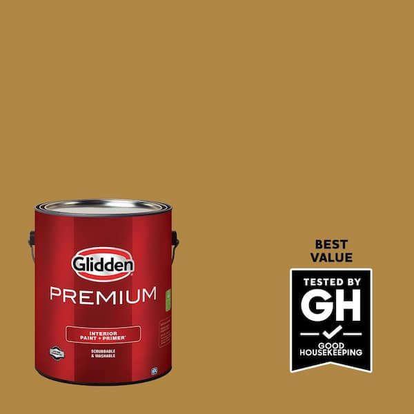 Glidden Premium 1 gal. PPG1106-7 Butterscotch Ripple Satin Interior Latex Paint