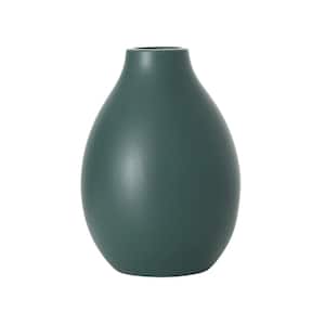 9 in. Matte Green Teardrop Vase, Ceramic