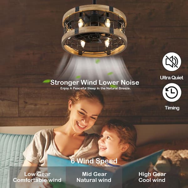 F♡ SILJOY 72-in Nickel Ceiling Fan with Nickel or oak Color