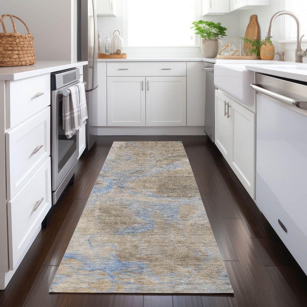 Chantille Machine Washable Indoor/Outdoor Abstract ACN1781 Taupe 2 ft. 3 in. x 7 ft. 6 in. Runner Rug price history on PriceWatchPro