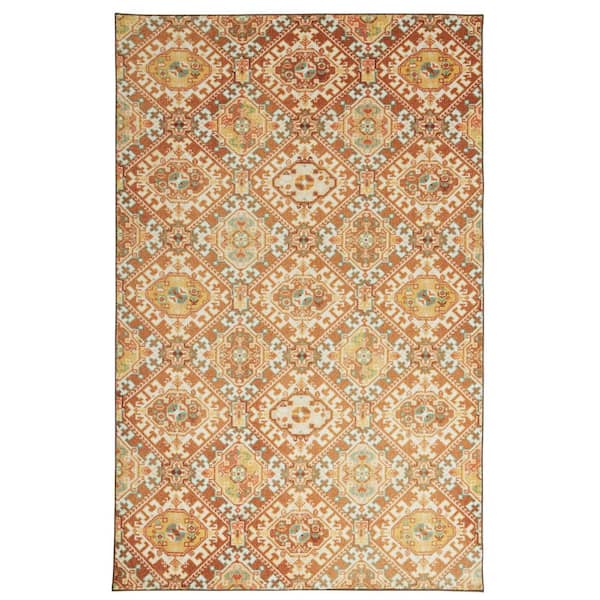 Mohawk Home Isle Natural 5 ft. x 8 ft. Oriental Area Rug 037077 - The ...