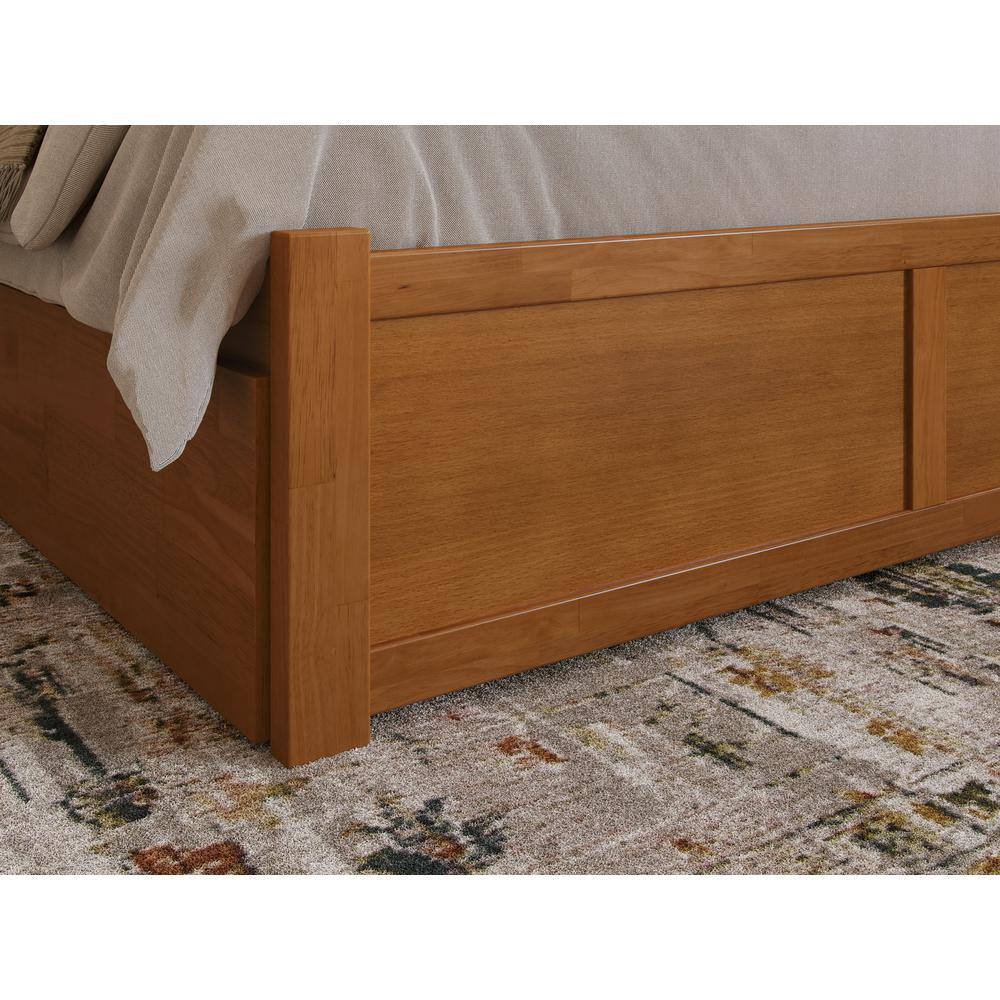 Richmond Light Toffee King Wood Platform Bed with Storage Drawers