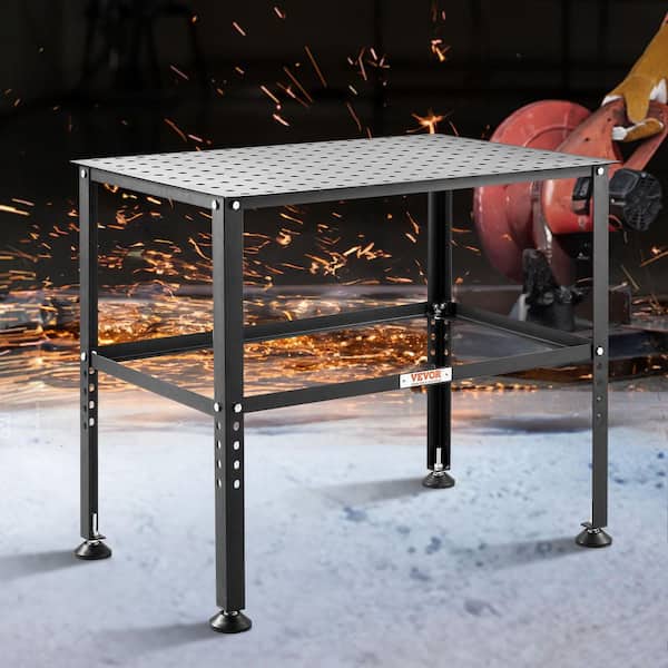 36 in. x 24 in. Welding Table 800 lbs. Heavy-Duty Work Bench with 0.63 in. Fixture Holes and Non-slip Foot Pads