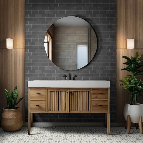 Montauk Black 3 in. x 6 in. Gauged Slate Floor and Wall Tile (5 sq. ft. / Case)