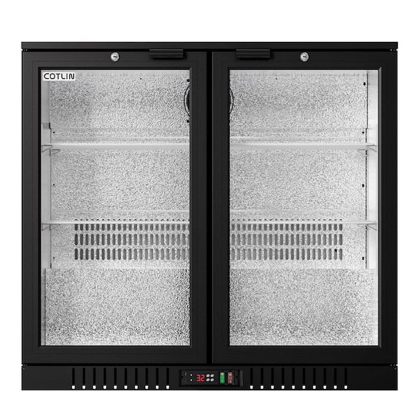 Outbid 36 in. 7.4 cu. ft. Single Zone 192-Cans Beverage Cooler in Black, Self-Evaporation System, ETL Certified, 32°F to 50°F