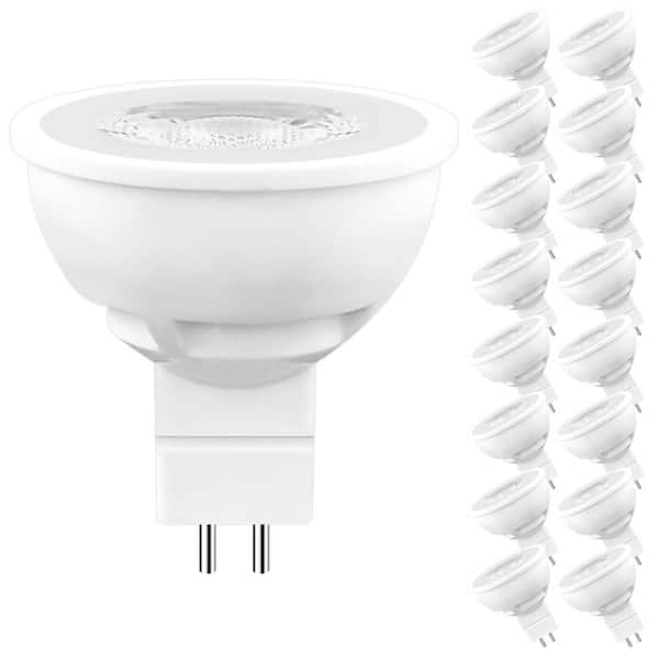 50-Watt Equivalent MR16 Dimmable LED Light Bulb Enclosed Fixture Rated 3500K Natural White 6.5-Watt GU5. 3-Base(16-Pack)