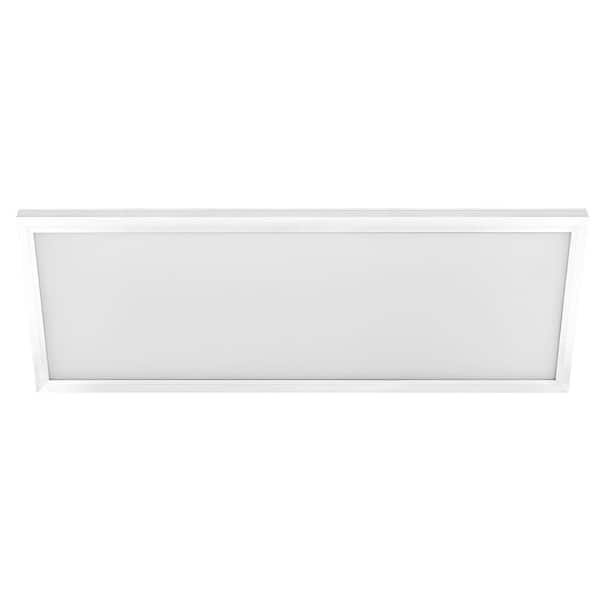 Commercial Electric 1 ft. x 4 ft. White LED Edge-Lit Flat Panel Flushmount