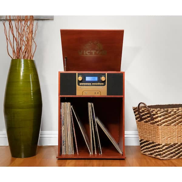 Victor Boyleston Bluetooth Turntable Record Player, CD/MP3