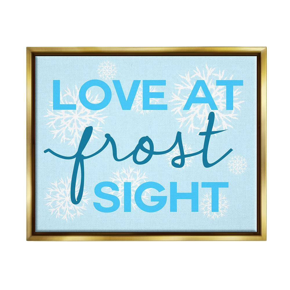 Love at Frost Sight Pun by Lil' Rue 1 Piece Floater Frame Graphic Print Typography Poster Art Print 21 in. x 17 in. price history on PriceWatchPro