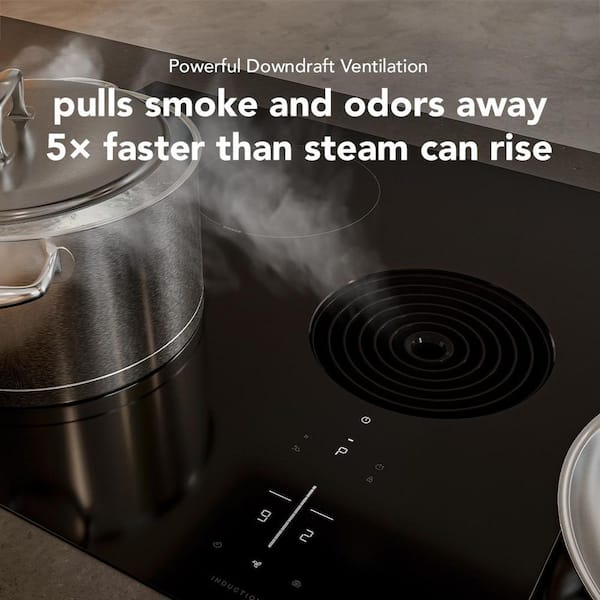 KitchenAid 36 in. 4-Element Glass Top NextGen Induction Downdraft