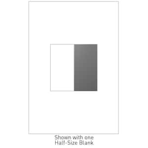 adorne Half Size Decorator/Rocker Black Wall Plate Insert, Magnesium (1-Pack)