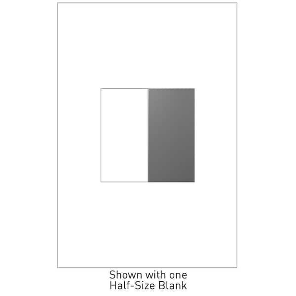 Legrand adorne Half Size Decorator/Rocker Black Wall Plate Insert, Magnesium (1-Pack)