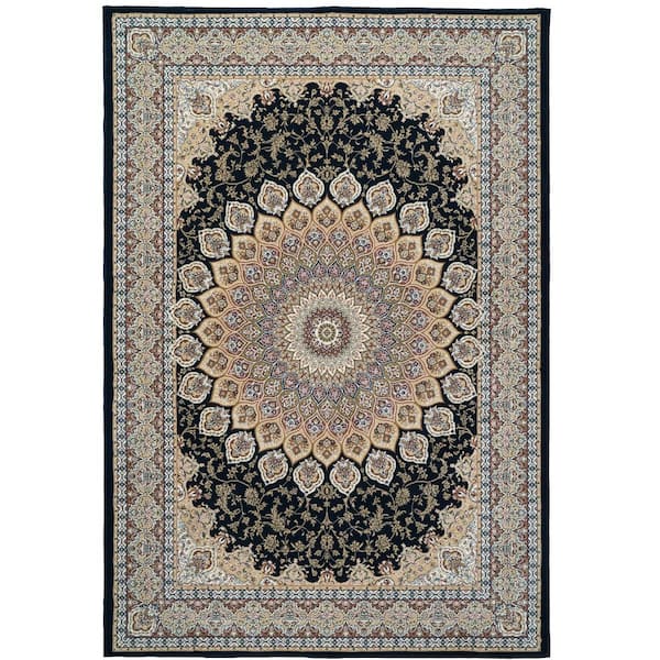 Lawrence Navy 5 ft. x 8 ft. Indoor Area Rug