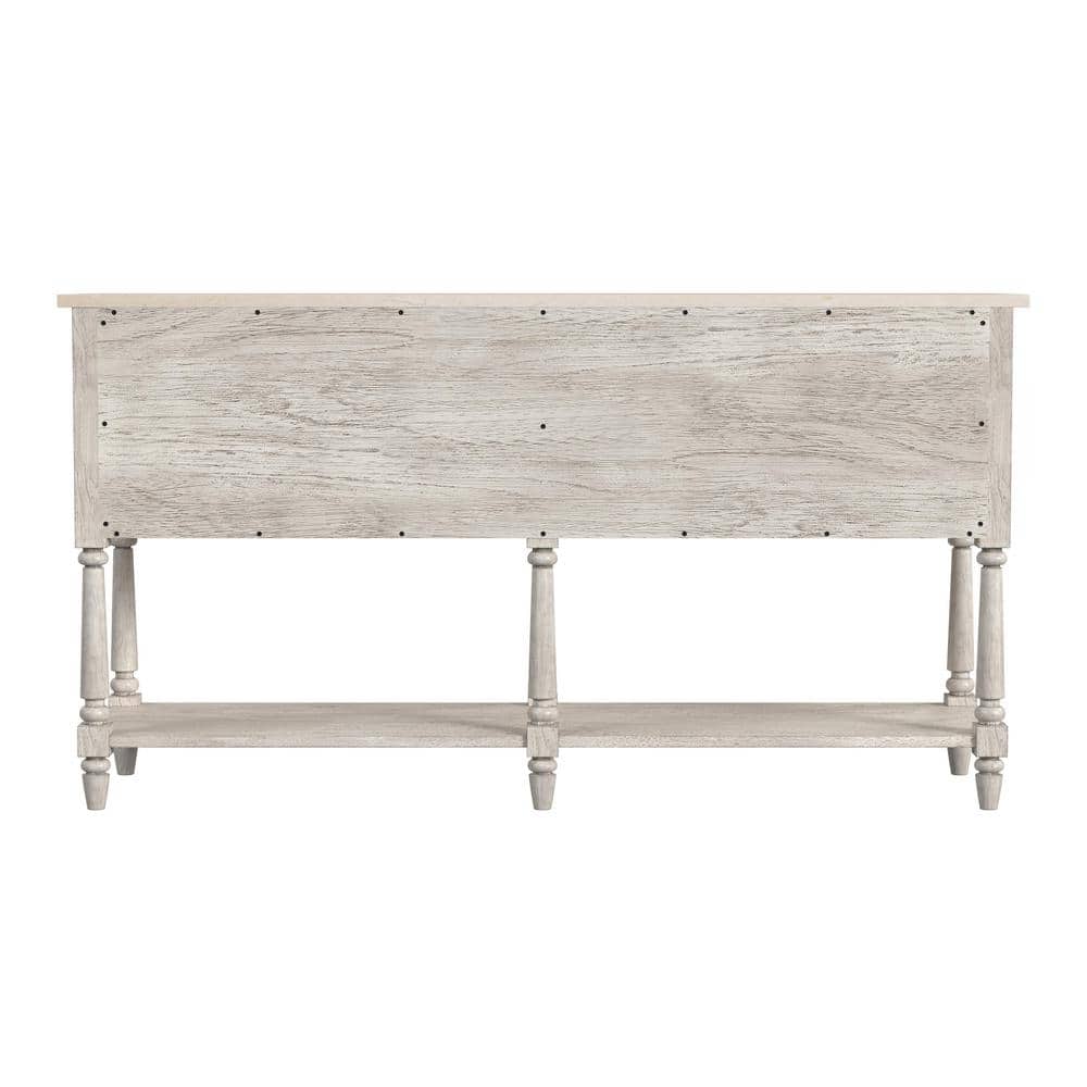Danielle 65" Gray Marble Transitional Sideboard