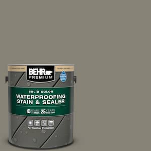 1 gal. #SC-144 Gray Seas Solid Color Waterproofing Exterior Wood Stain and Sealer