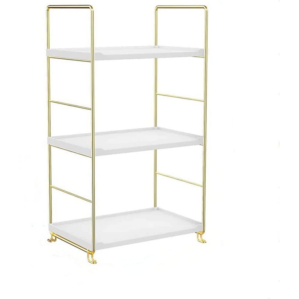3-Tier Kitchen Spice Rack, Freestanding Stackable Organizer Shelf, Bathroom Organizer Countertop Storage Shelf
