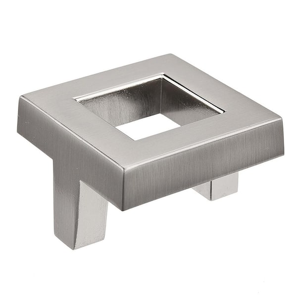 Richelieu Hardware Clairlea 1-5/8 in. (42 mm) Brushed Nickel Transitional Square Cabinet Knob