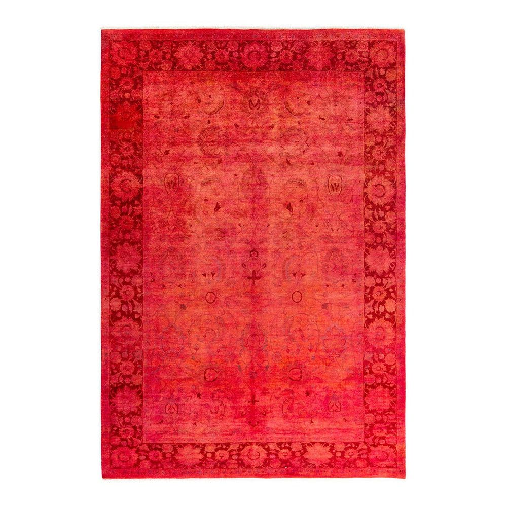 Overdyed Pink 6 ft. x 9 ft. Solid Wool Indoor Area Rug price history on PriceWatchPro
