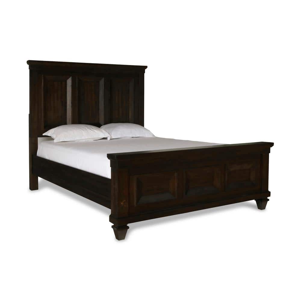 Sevilla Walnut Finish Acacia Wood King Bedroom Set