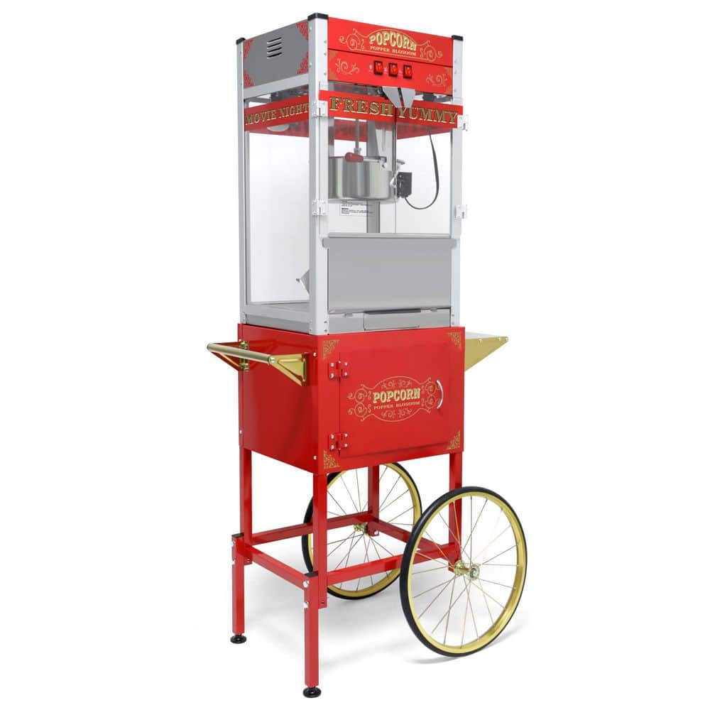 Red Food Cart with 16 in. Wheels and Storage Cabinet for Popcorn Machine price history on PriceWatchPro