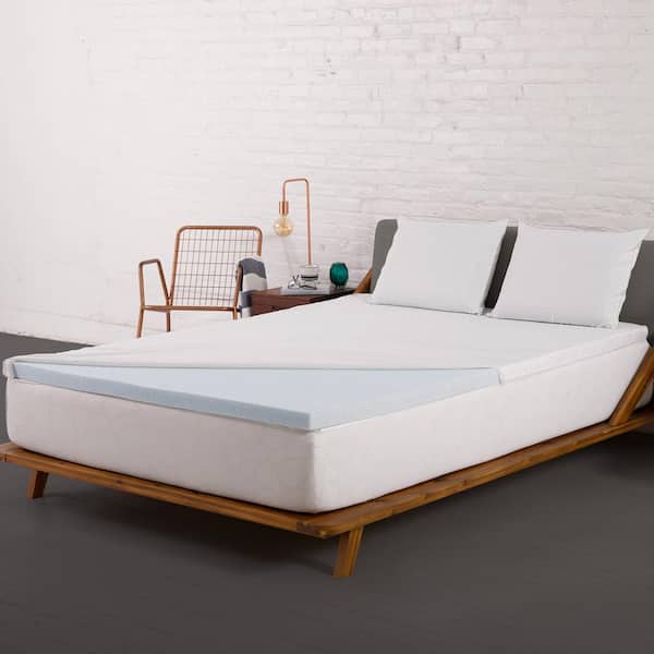 Authentic Comfort Full 2 in. Gel Memory Foam Mattress Topper with Nano-Tex Coolest Comfort Cover