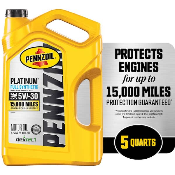 Pennzoil Platinum SAE 5W-30 Full Synthetic Motor Oil 5 Qt.