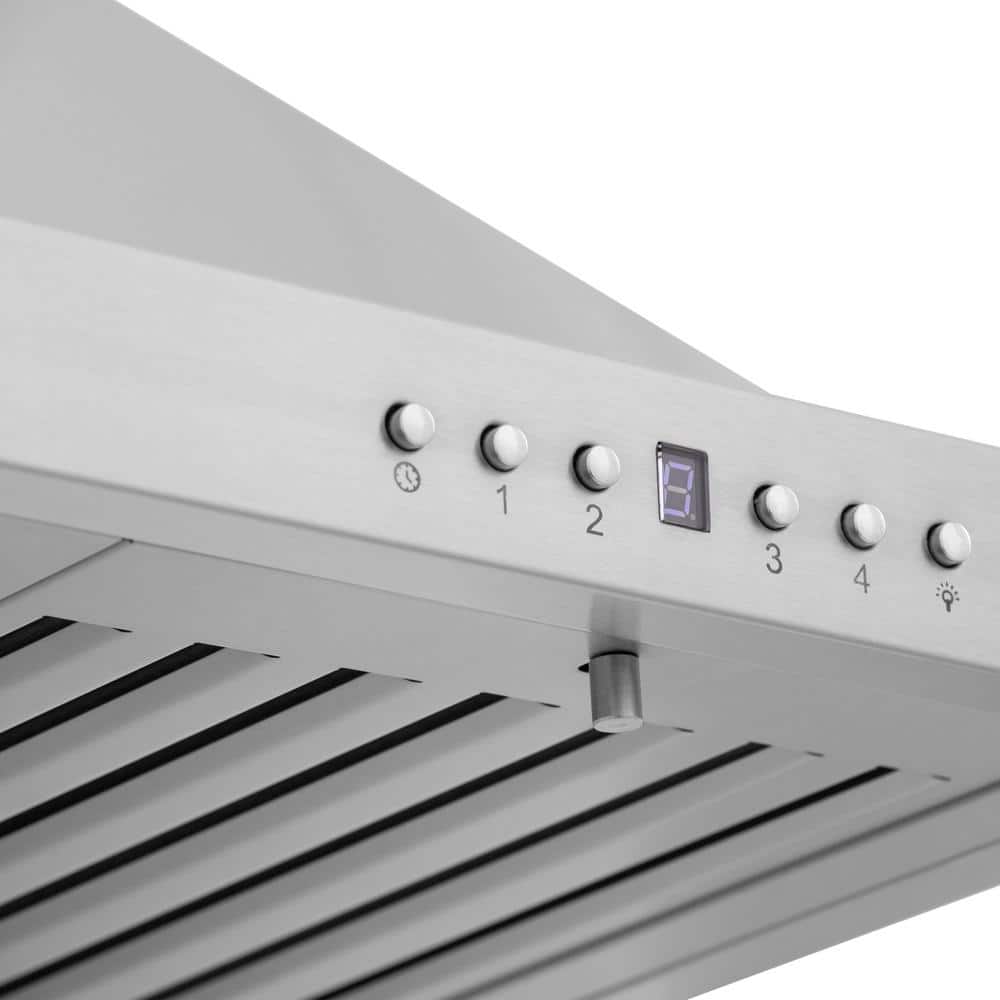 Stainless Steel 30" Convertible Wall Mount Range Hood with Charcoal Filters