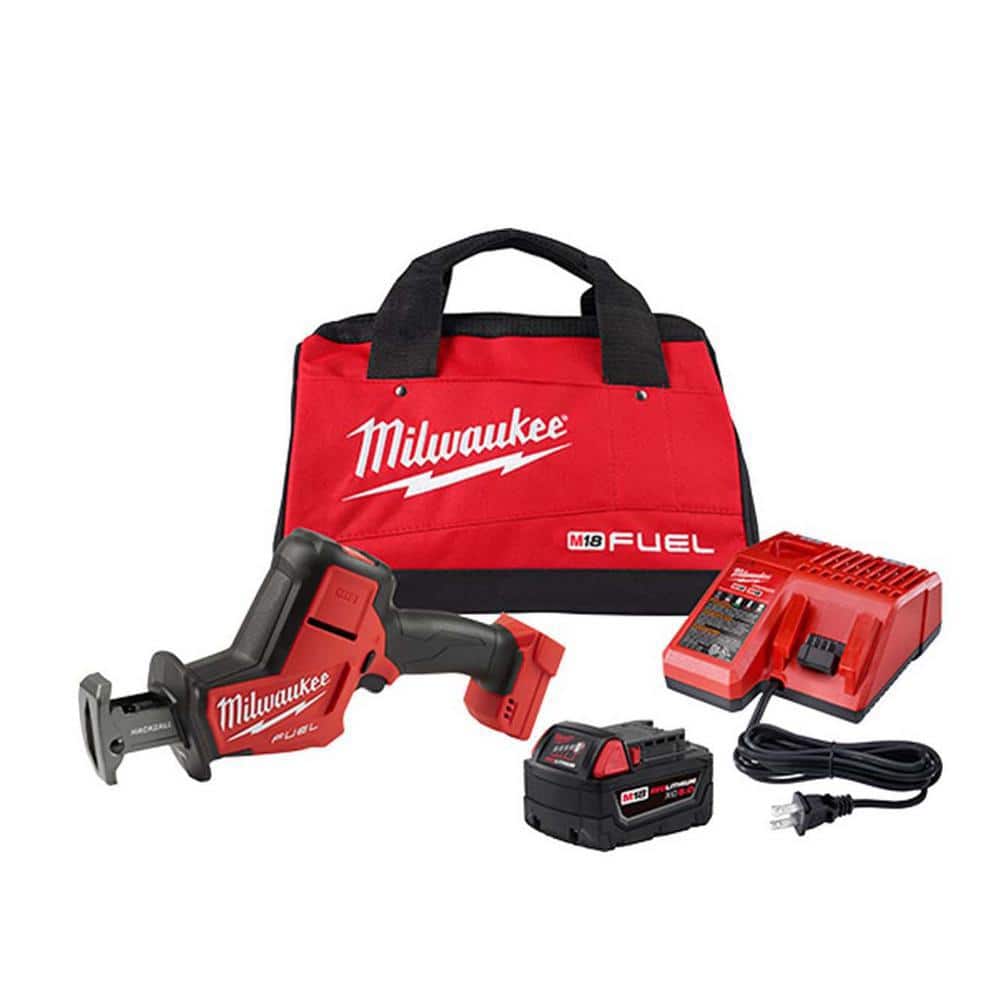 Milwaukee M18 FUEL 18V Lithium-Ion Brushless Cordless HACKZALL  Reciprocating Saw Kit W/(1) 5.0Ah Batteries, Charger  Tool Bag 2719-21  The Home Depot