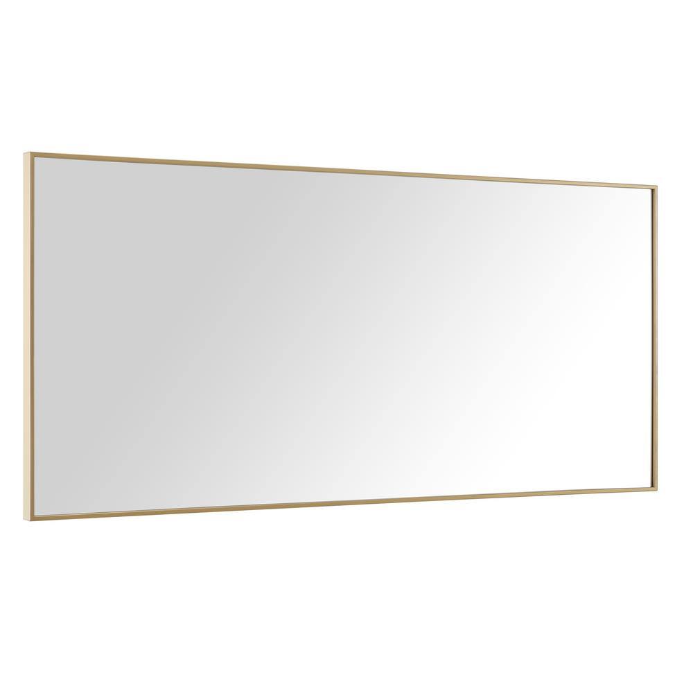Elegant 59'' Gold Stainless Steel Framed Vanity Mirror